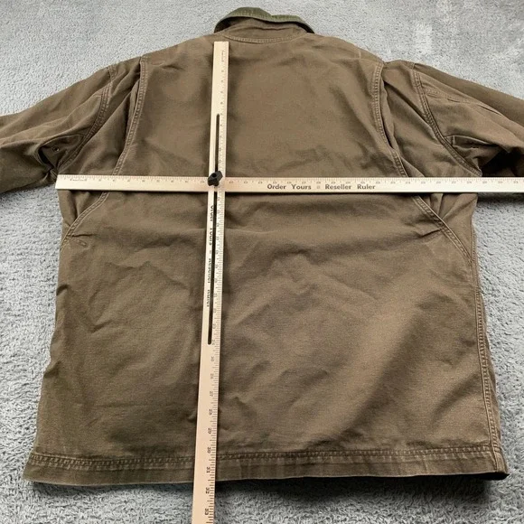 VTG LL Bean Jacket Mens XL Chore Barn Field Coat Corduroy Collar Wool Liner - Picture 8 of 12